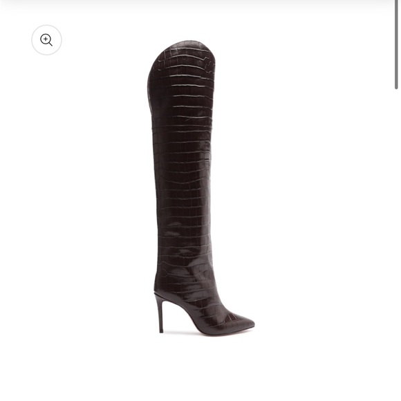 SCHUTZ Maryana Over the Knee Leather Boot Brown - Picture 1 of 6